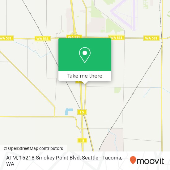 ATM, 15218 Smokey Point Blvd map