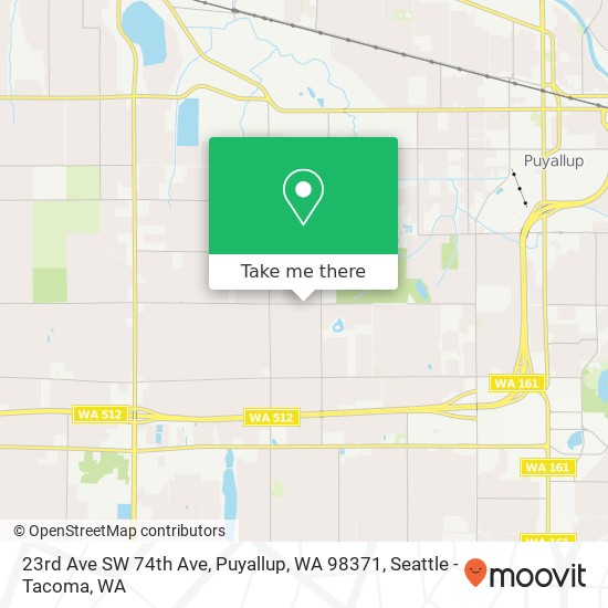 23rd Ave SW 74th Ave, Puyallup, WA 98371 map