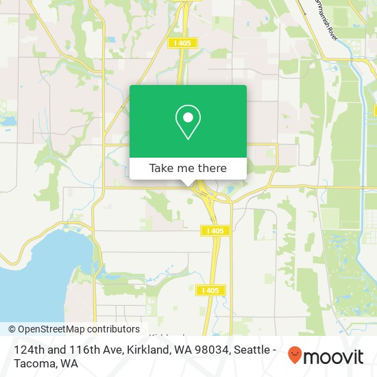 124th and 116th Ave, Kirkland, WA 98034 map