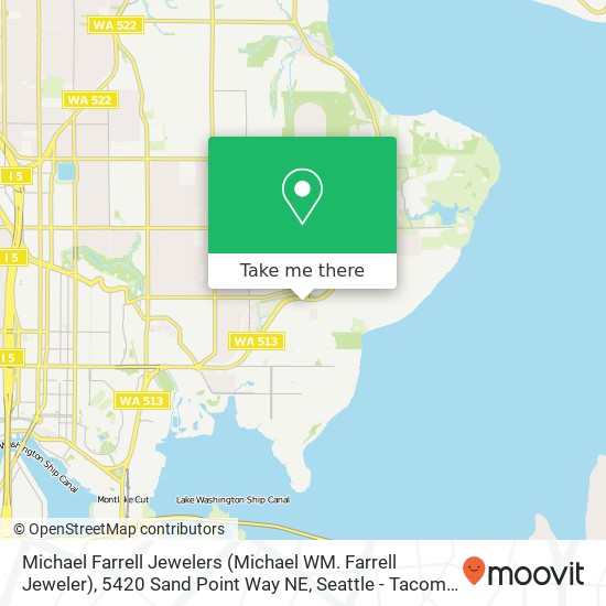 Mapa de Michael Farrell Jewelers (Michael WM. Farrell Jeweler), 5420 Sand Point Way NE