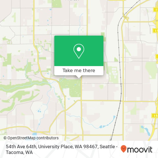 54th Ave 64th, University Place, WA 98467 map