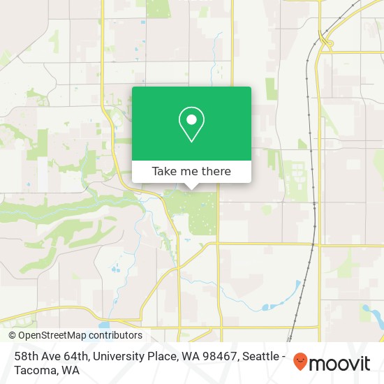 Mapa de 58th Ave 64th, University Place, WA 98467