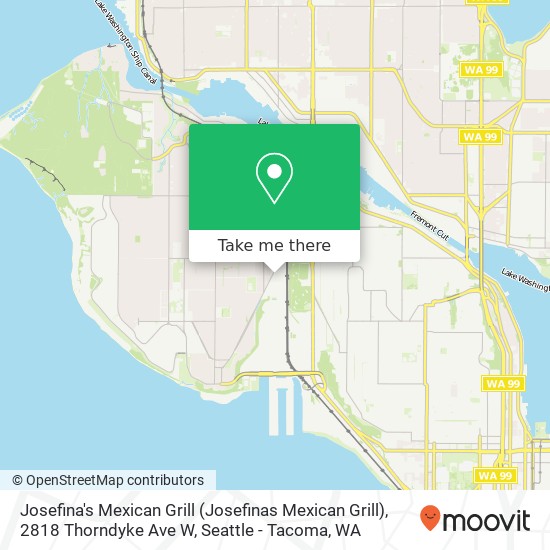 Mapa de Josefina's Mexican Grill (Josefinas Mexican Grill), 2818 Thorndyke Ave W