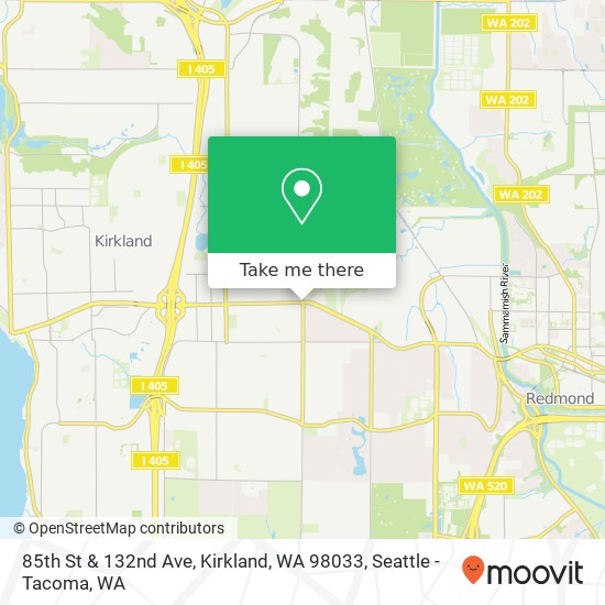 85th St & 132nd Ave, Kirkland, WA 98033 map