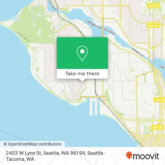 Mapa de 2403 W Lynn St, Seattle, WA 98199