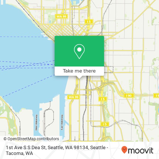 1st Ave S S Dea St, Seattle, WA 98134 map