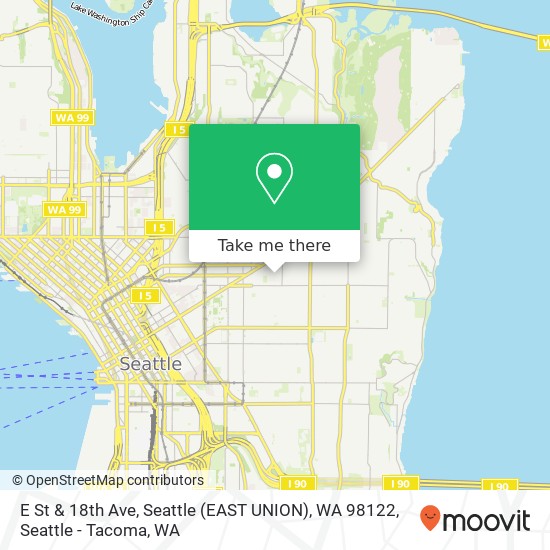 Mapa de E St & 18th Ave, Seattle (EAST UNION), WA 98122
