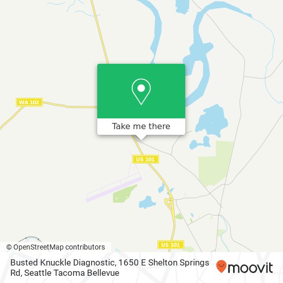 Mapa de Busted Knuckle Diagnostic, 1650 E Shelton Springs Rd