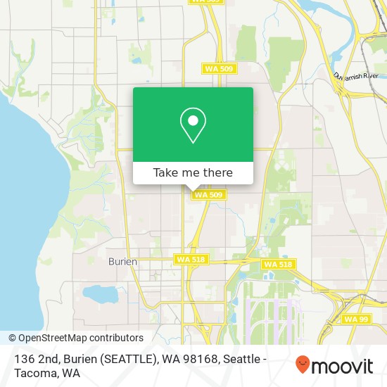 Mapa de 136 2nd, Burien (SEATTLE), WA 98168