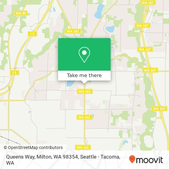 Mapa de Queens Way, Milton, WA 98354