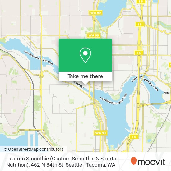 Mapa de Custom Smoothie (Custom Smoothie & Sports Nutrition), 462 N 34th St