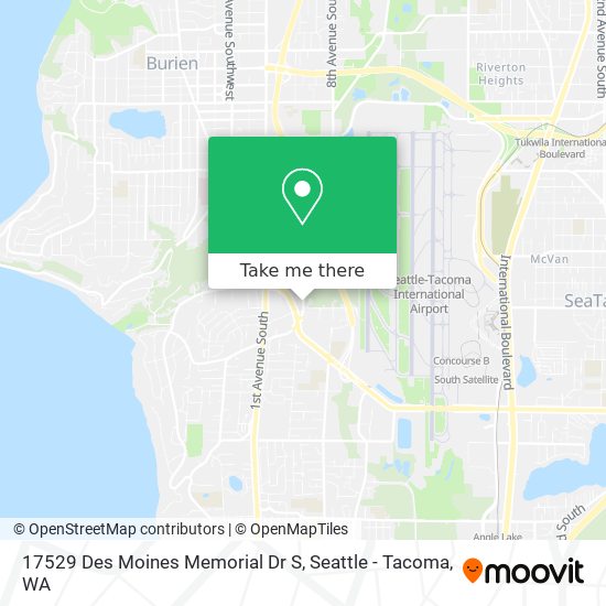 17529 Des Moines Memorial Dr S map