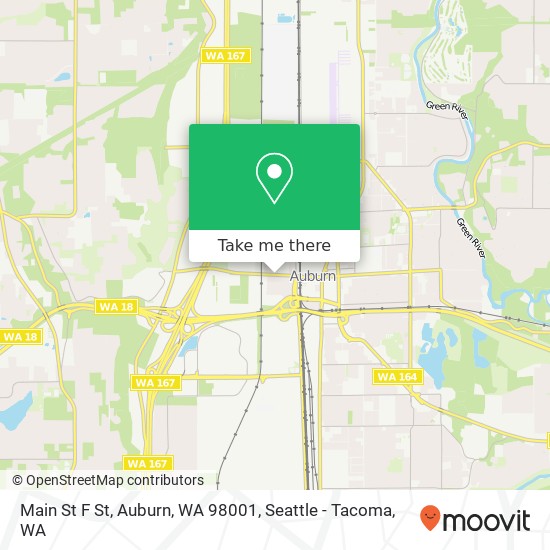 Mapa de Main St F St, Auburn, WA 98001