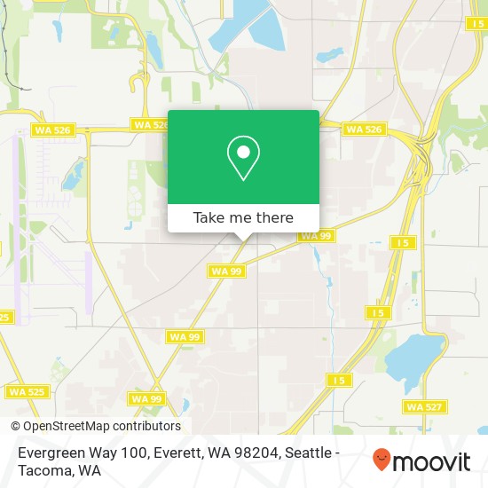 Evergreen Way 100, Everett, WA 98204 map