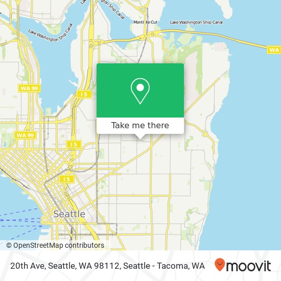 Mapa de 20th Ave, Seattle, WA 98112