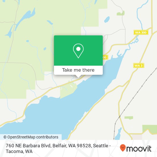 Mapa de 760 NE Barbara Blvd, Belfair, WA 98528