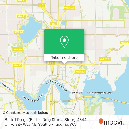 Bartell Drugs (Bartell Drug Stores Store), 4344 University Way NE map