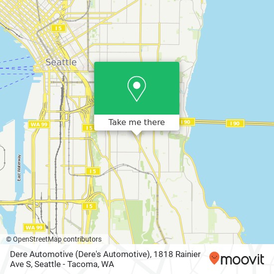 Dere Automotive (Dere's Automotive), 1818 Rainier Ave S map