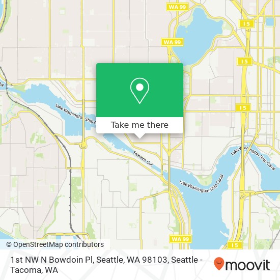 Mapa de 1st NW N Bowdoin Pl, Seattle, WA 98103