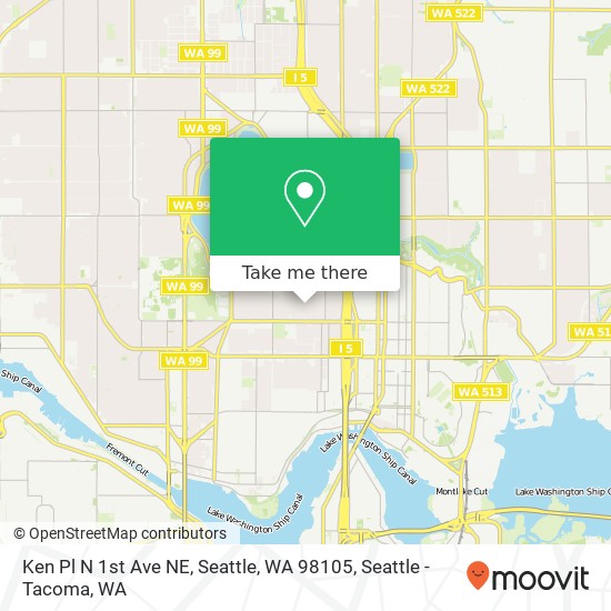 Mapa de Ken Pl N 1st Ave NE, Seattle, WA 98105