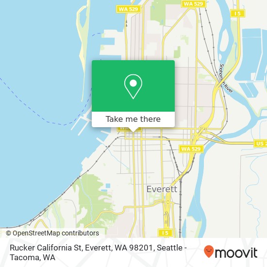 Rucker California St, Everett, WA 98201 map