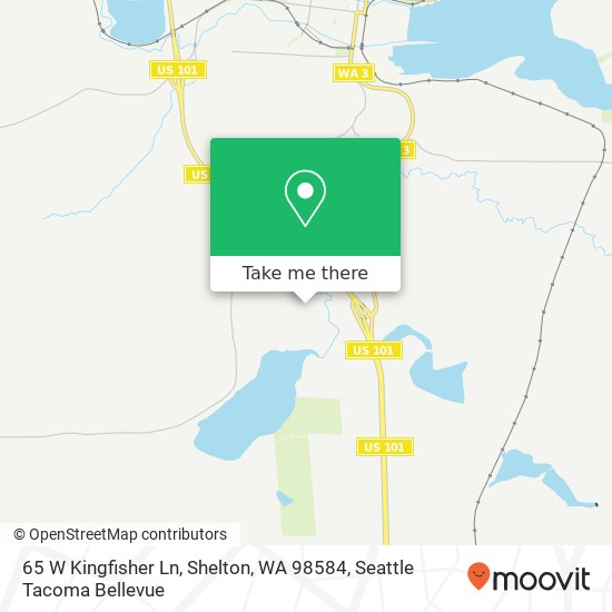 Mapa de 65 W Kingfisher Ln, Shelton, WA 98584
