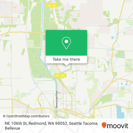 Mapa de NE 106th St, Redmond, WA 98052