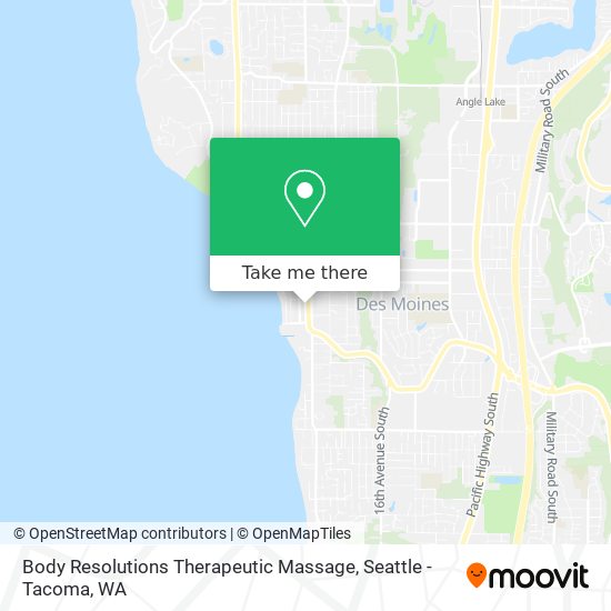 Mapa de Body Resolutions Therapeutic Massage