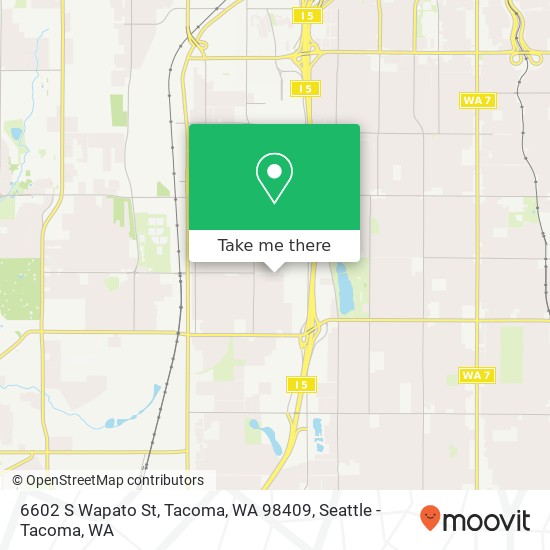 Mapa de 6602 S Wapato St, Tacoma, WA 98409