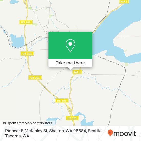 Mapa de Pioneer E McKinley St, Shelton, WA 98584