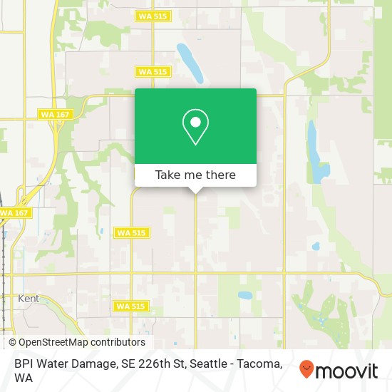 BPI Water Damage, SE 226th St map