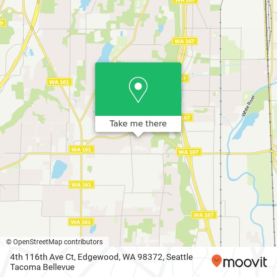 4th 116th Ave Ct, Edgewood, WA 98372 map