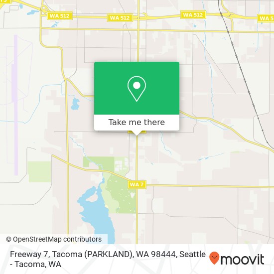 Freeway 7, Tacoma (PARKLAND), WA 98444 map