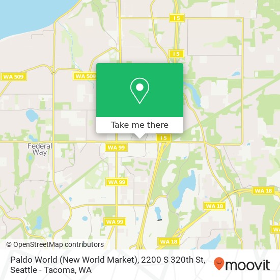 Mapa de Paldo World (New World Market), 2200 S 320th St