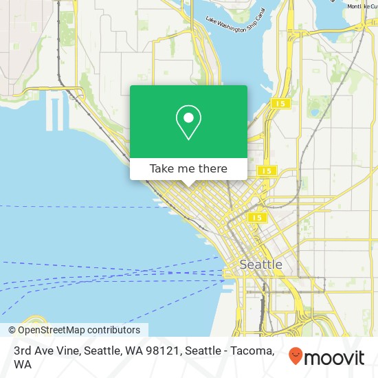 Mapa de 3rd Ave Vine, Seattle, WA 98121