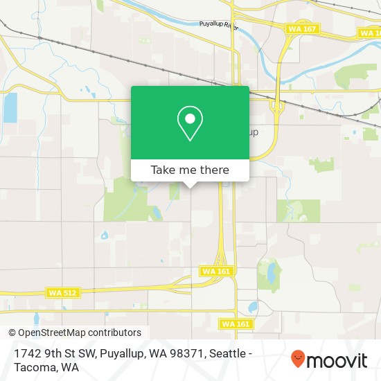 Mapa de 1742 9th St SW, Puyallup, WA 98371