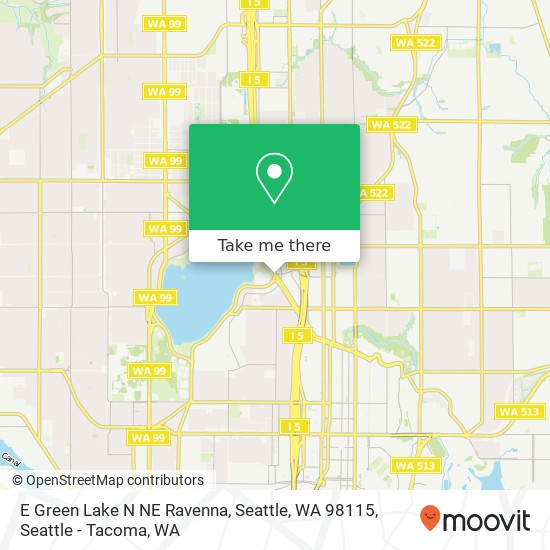 Mapa de E Green Lake N NE Ravenna, Seattle, WA 98115