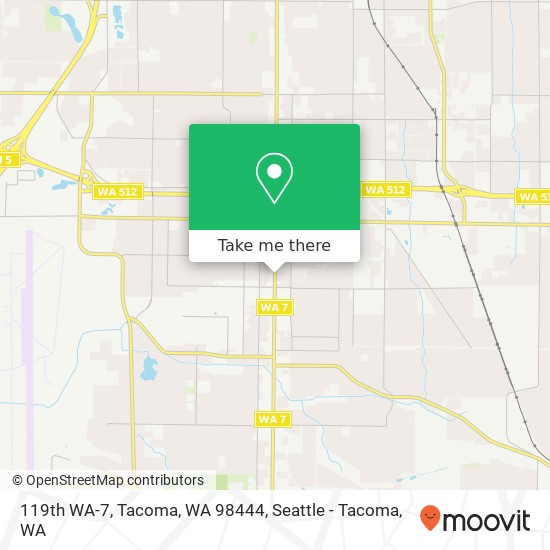 119th WA-7, Tacoma, WA 98444 map