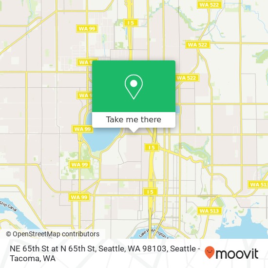 Mapa de NE 65th St at N 65th St, Seattle, WA 98103