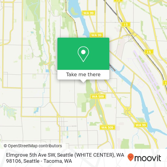 Elmgrove 5th Ave SW, Seattle (WHITE CENTER), WA 98106 map