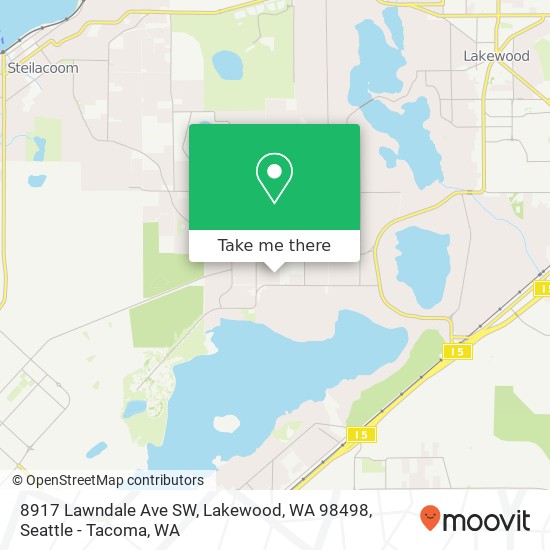 Mapa de 8917 Lawndale Ave SW, Lakewood, WA 98498