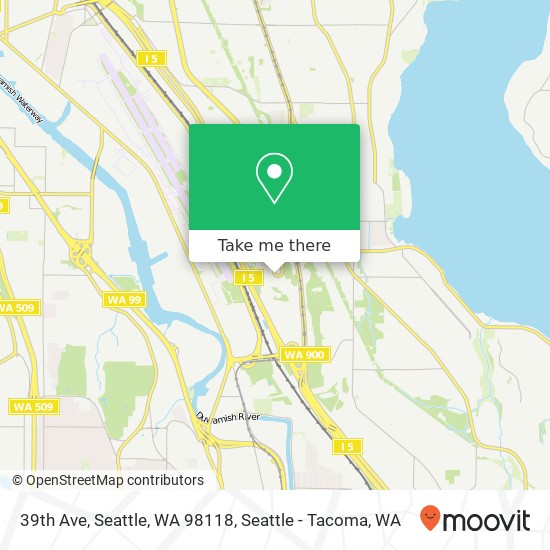 Mapa de 39th Ave, Seattle, WA 98118