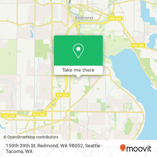 159th 39th St, Redmond, WA 98052 map