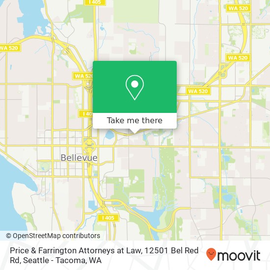 Mapa de Price & Farrington Attorneys at Law, 12501 Bel Red Rd