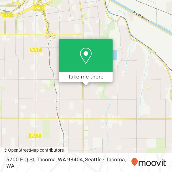 Mapa de 5700 E Q St, Tacoma, WA 98404