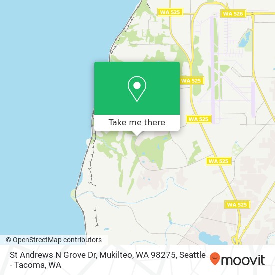 Mapa de St Andrews N Grove Dr, Mukilteo, WA 98275