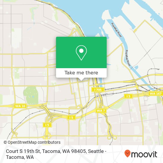 Mapa de Court S 19th St, Tacoma, WA 98405