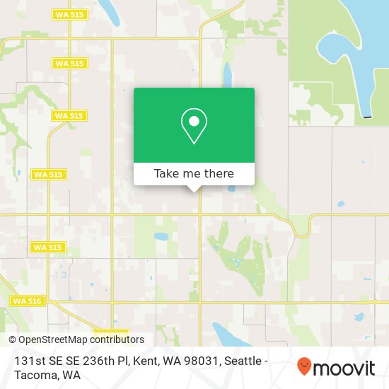 Mapa de 131st SE SE 236th Pl, Kent, WA 98031