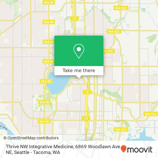 Mapa de Thrive NW Integrative Medicine, 6869 Woodlawn Ave NE