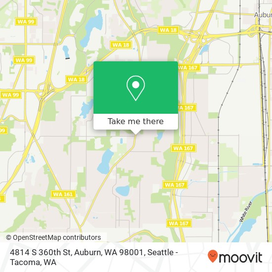 Mapa de 4814 S 360th St, Auburn, WA 98001